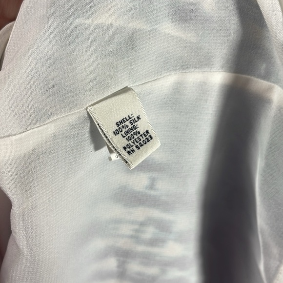 Banana Republic Blue and White 💯 silk Spaghetti Strap Sundress - Picture 5 of 5